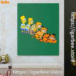 0 bart turning into garfield green canvas