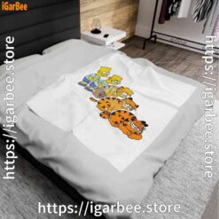 0 bart turning into garfield white blanket