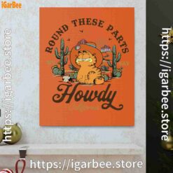 0 california howdy garfield cowboy orange canvas