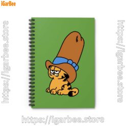 0 cowboy garfield smile on the day green notebook