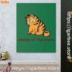 0 enemy of the state garfield green canvas