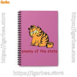 0 enemy of the state garfield pink notebook