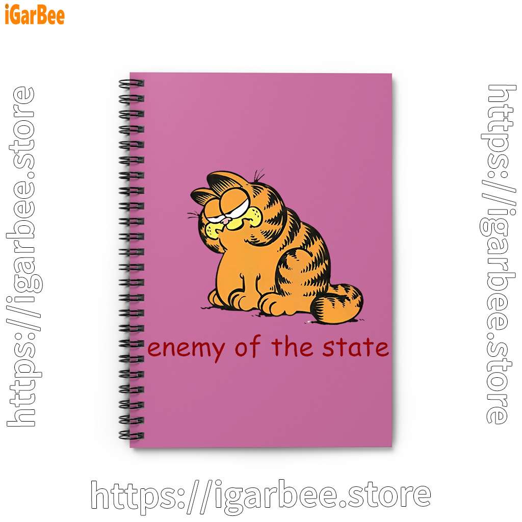 enemy of the state garfield pink notebook enemy of the state garfield pink notebook