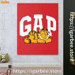 0 gap garfield red canvas