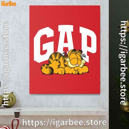 0 gap garfield red canvas