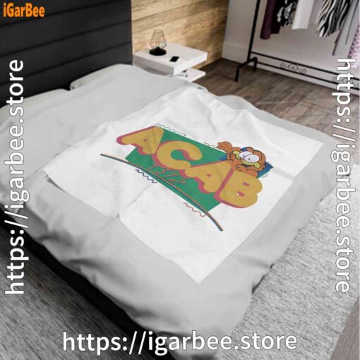 0 garfield acab white blanket