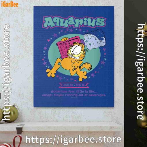 0 garfield aquarius blue canvas