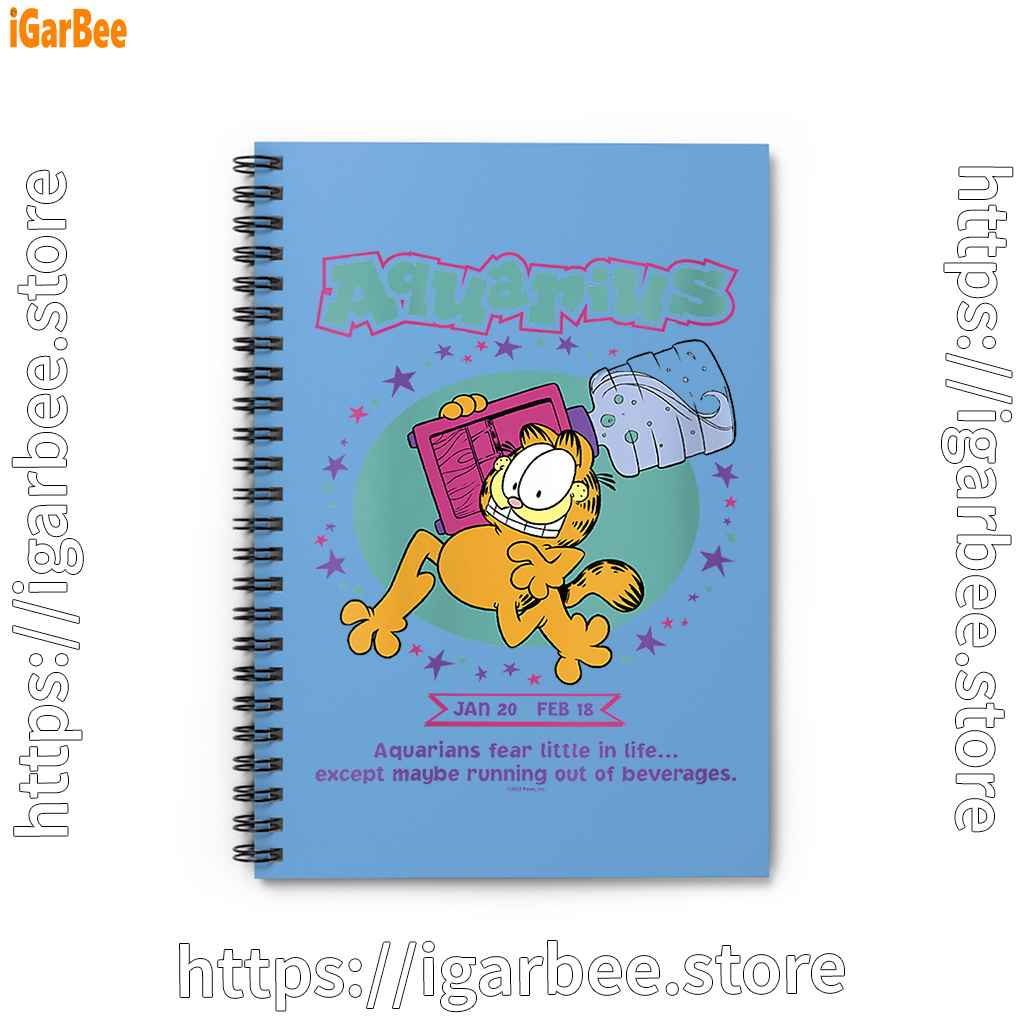 garfield aquarius blue notebook garfield aquarius blue notebook