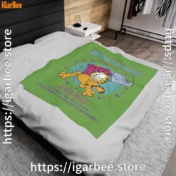 0 garfield aquarius green blanket