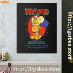 0 garfield aries black canvas