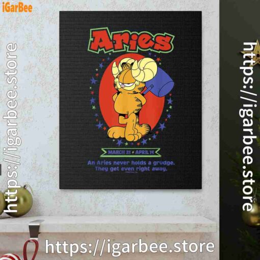 0 garfield aries black canvas