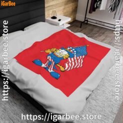 0 garfield black flag red blanket