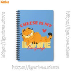 0 garfield cheese is my love lasagna blue notebook