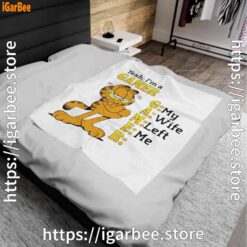 0 garfield gamer white blanket