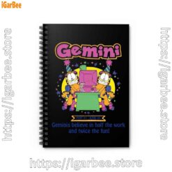 0 garfield gemini black notebook