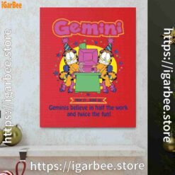 0 garfield gemini red canvas