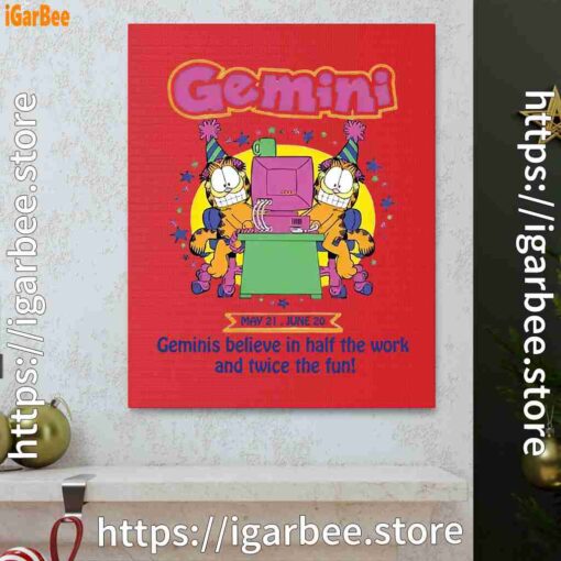 0 garfield gemini red canvas