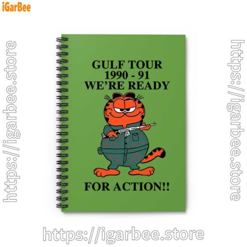 0 garfield gulf war green notebook
