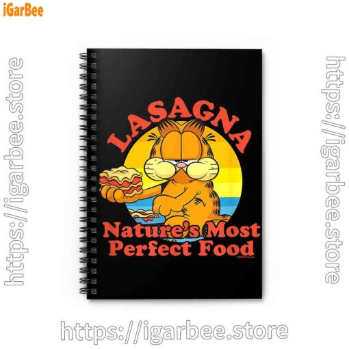 0 garfield lasagna natures most perfect food black notebook