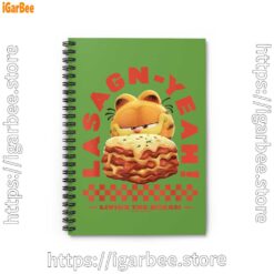 0 garfield lasagna yeah green notebook