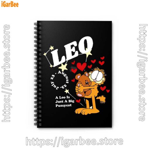0 garfield leo black notebook