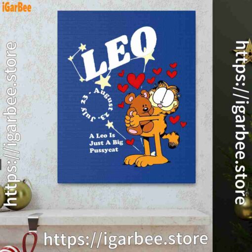 0 garfield leo blue canvas
