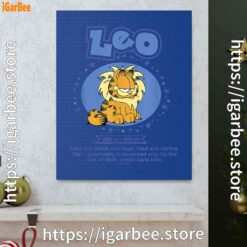 0 garfield leo zodiac sign horoscope humor blue canvas