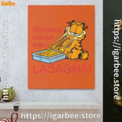 0 garfield mmm lasagna is life orange canvas