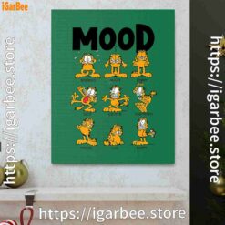 0 garfield mood green canvas