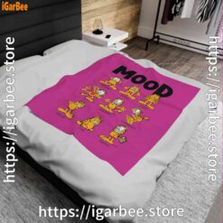 0 garfield mood pink blanket