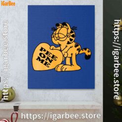 0 garfield pee on me blue canvas