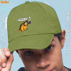 0 garfield pipe green hat