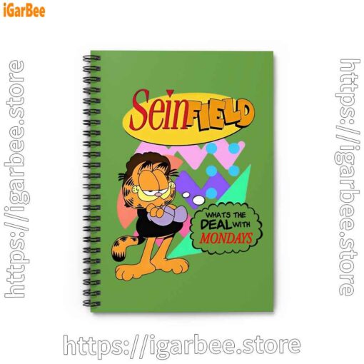 0 garfield seinfeld green notebook