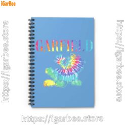 0 garfield tie dye blue notebook
