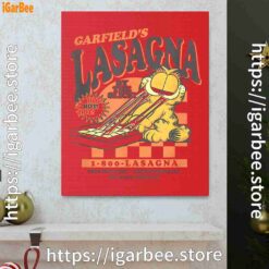 0 garfield vintage the slice garfields lasagna red canvas