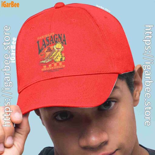 0 garfield vintage the slice garfields lasagna red hat