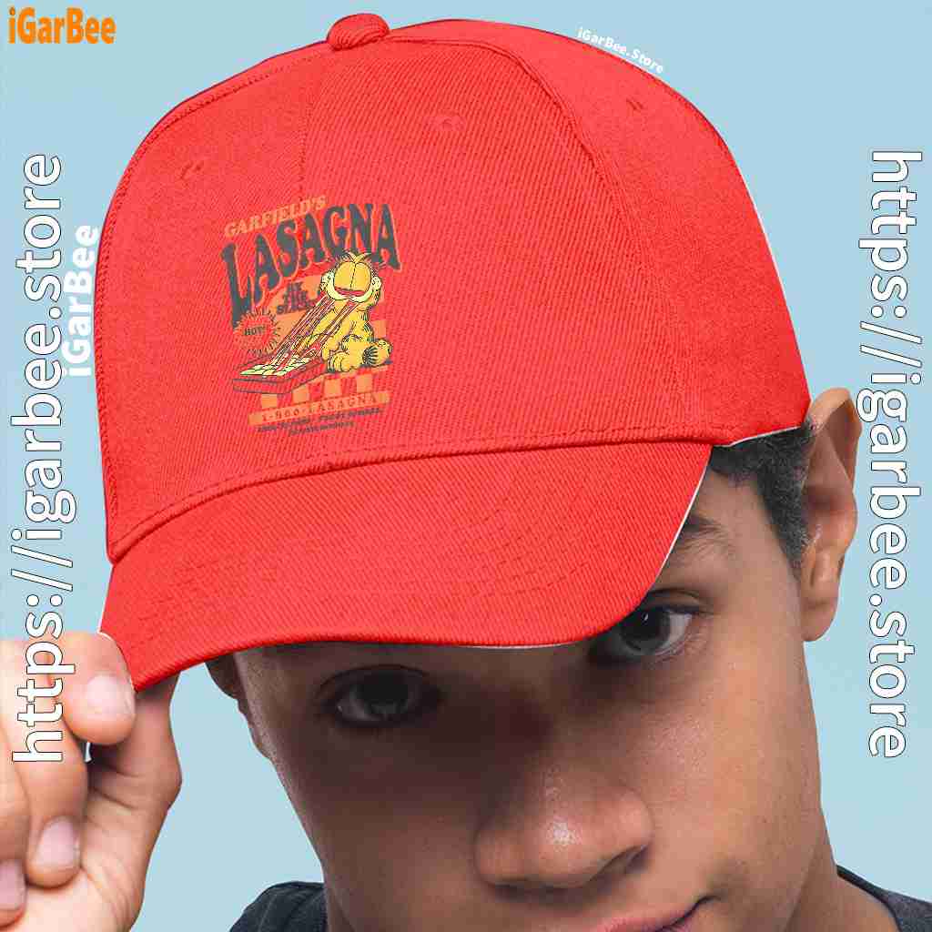 garfield vintage the slice garfields lasagna red hat garfield vintage the slice garfields lasagna red hat