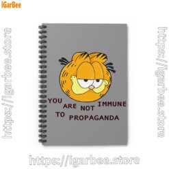0 garfield you are not immune to propaganda brown notebook