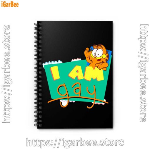 0 gay garfield black notebook
