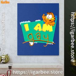 0 gay garfield blue canvas