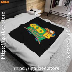 0 god is dead garfield black blanket