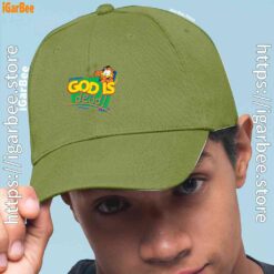 0 god is dead garfield green hat