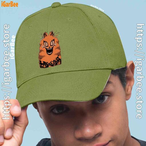 0 hausu garfield green hat