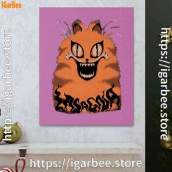 0 hausu garfield pink canvas