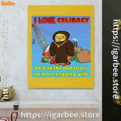 0 love celibacy garfield yellow canvas