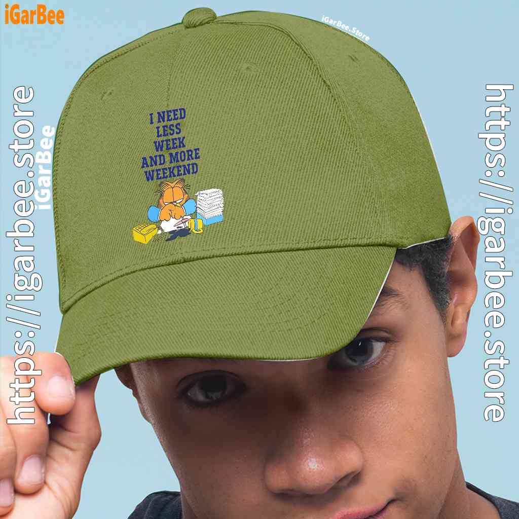 need less week and more weekend garfield green hat need less week and more weekend garfield green hat