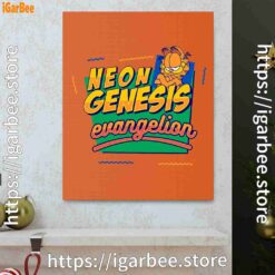 0 neon genesis evangelion garfield orange canvas
