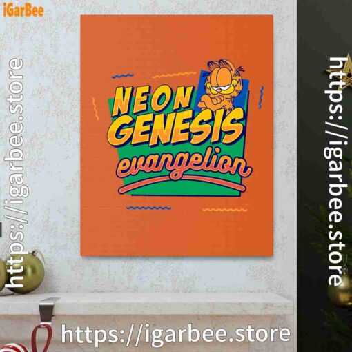 0 neon genesis evangelion garfield orange canvas