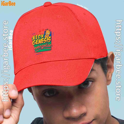 0 neon genesis evangelion garfield red hat