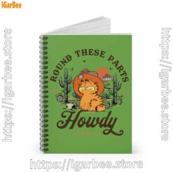 1 california howdy garfield cowboy green notebook